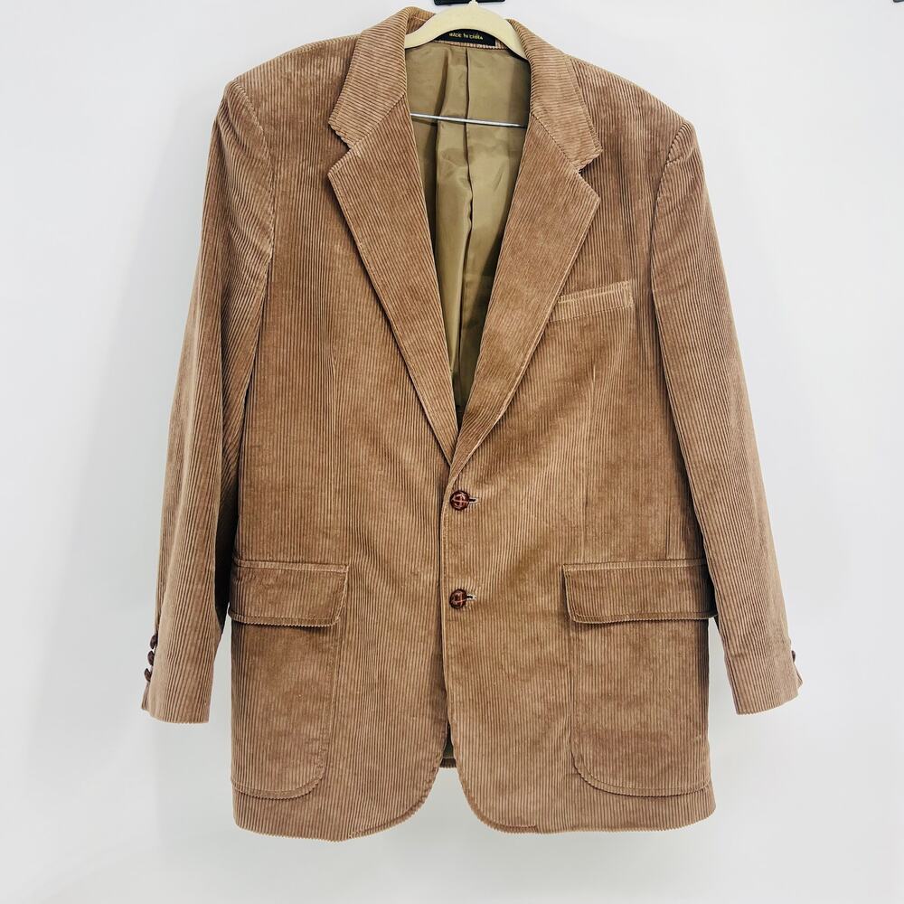 VINTAGE Men's Corduroy Blazer 42R   Mr. Kotter 1970's  Academia  Heritage  Retro